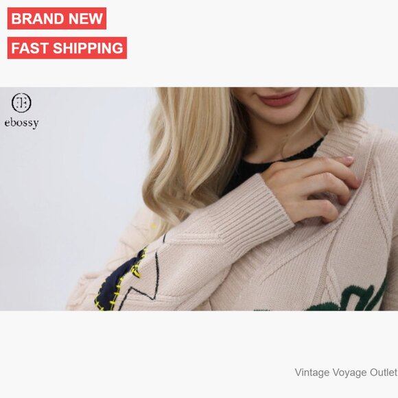 Women's Cable Knit Cardigan V-Neck Open Front Button Down Sweater Coat - Picture 5 of 7